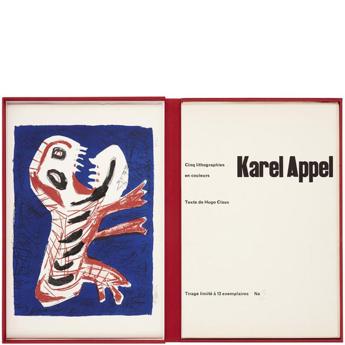 KAREL APPEL / HUGO CLAUS – CINQ lithographies en couleurs